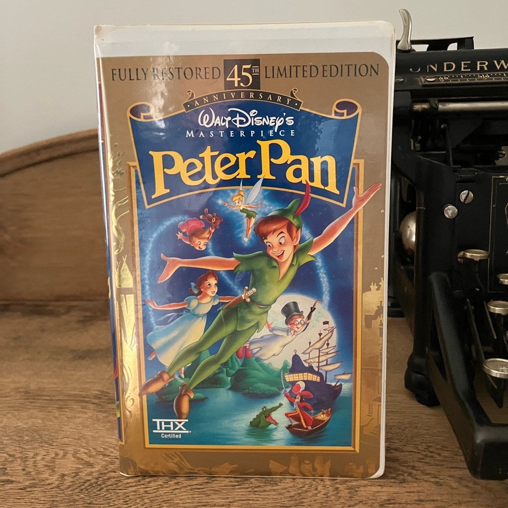 Disney Peter Pan VHS with Blue and Red Cover